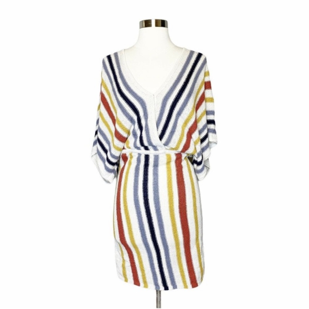 Cupcakes and Cashmere Frances Dress S Small Striped Fitted Bodycon Dolman Mini